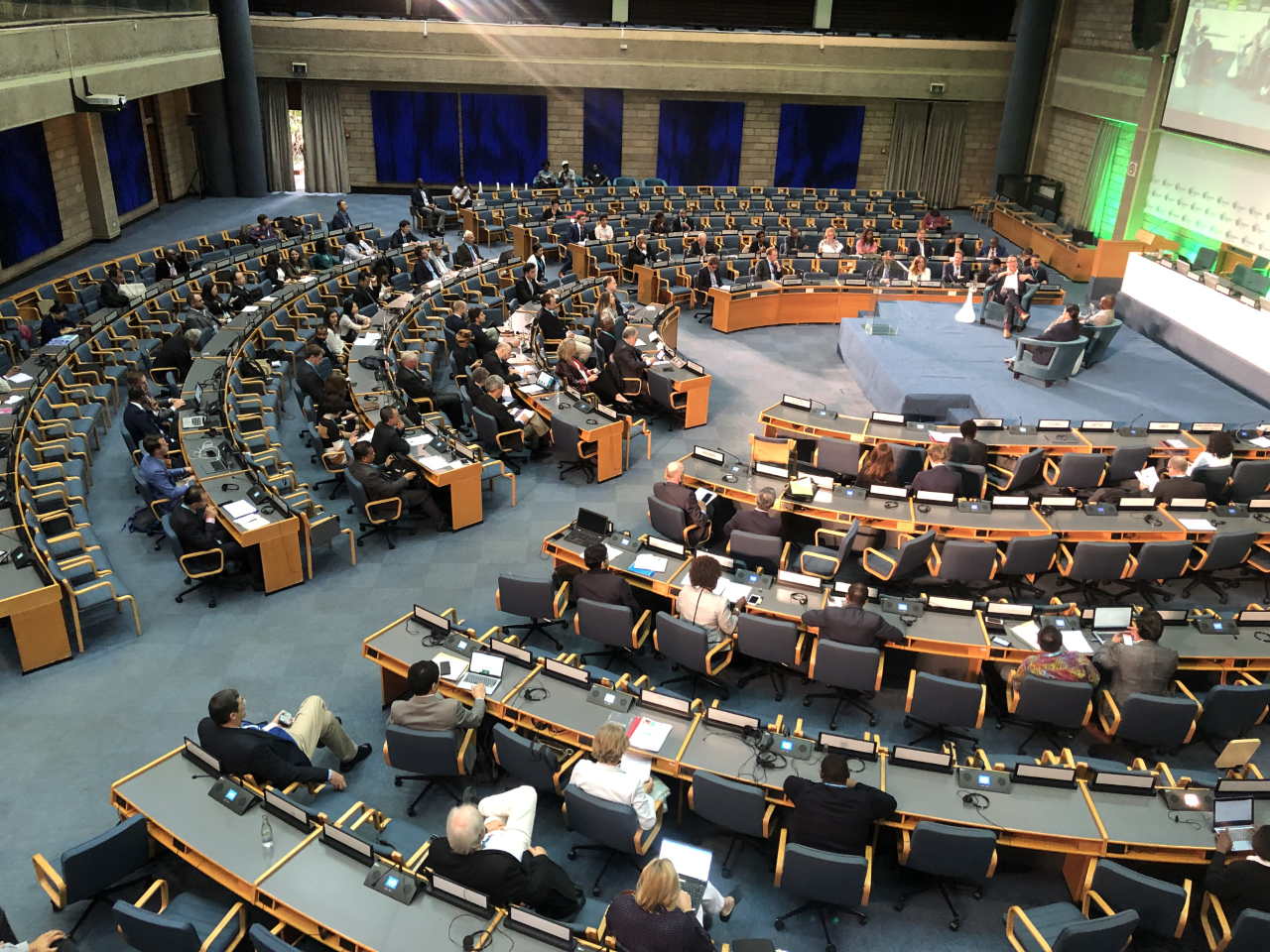 Aerial shot of the room.