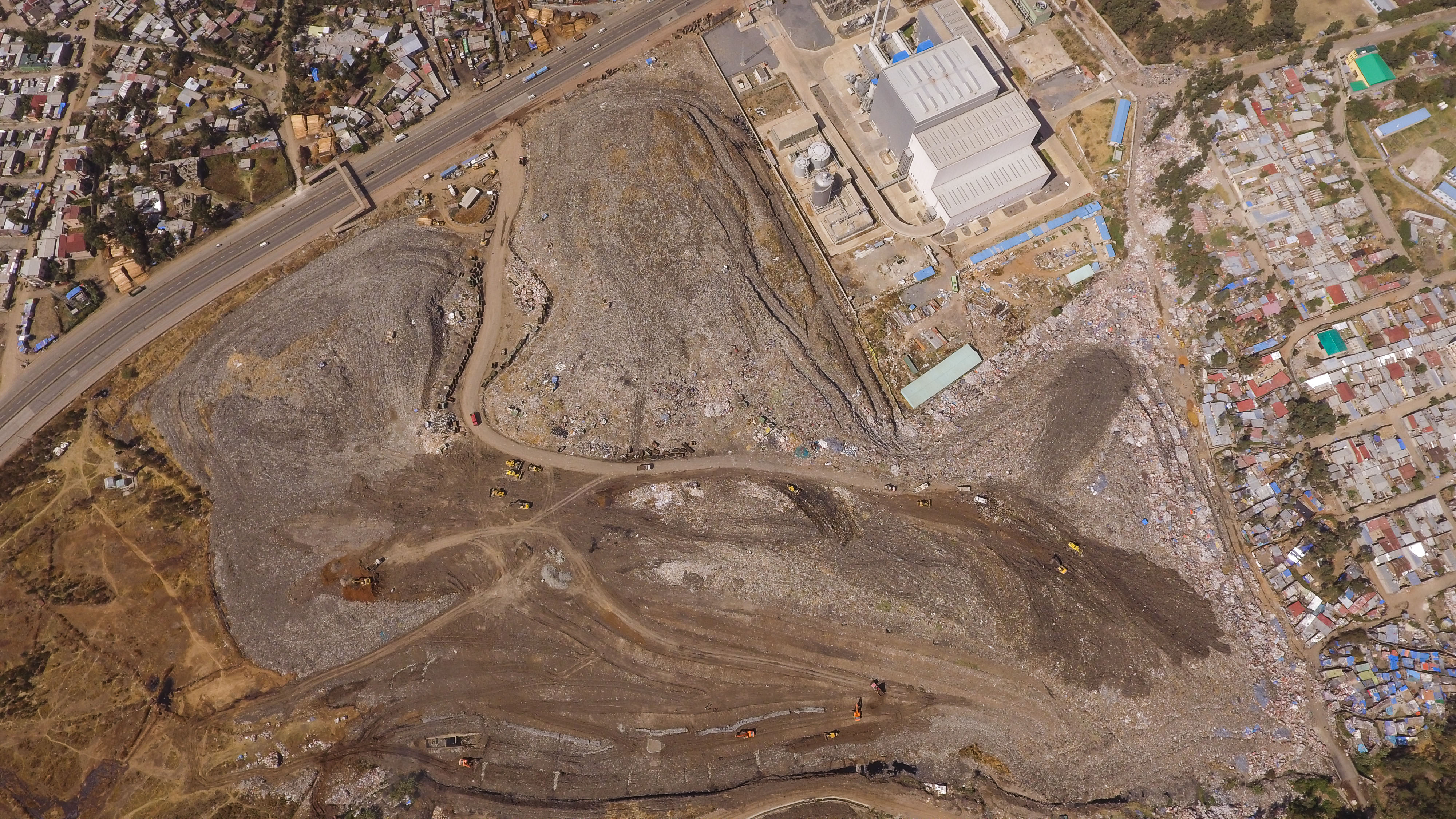 Aerial image of the dumpsite