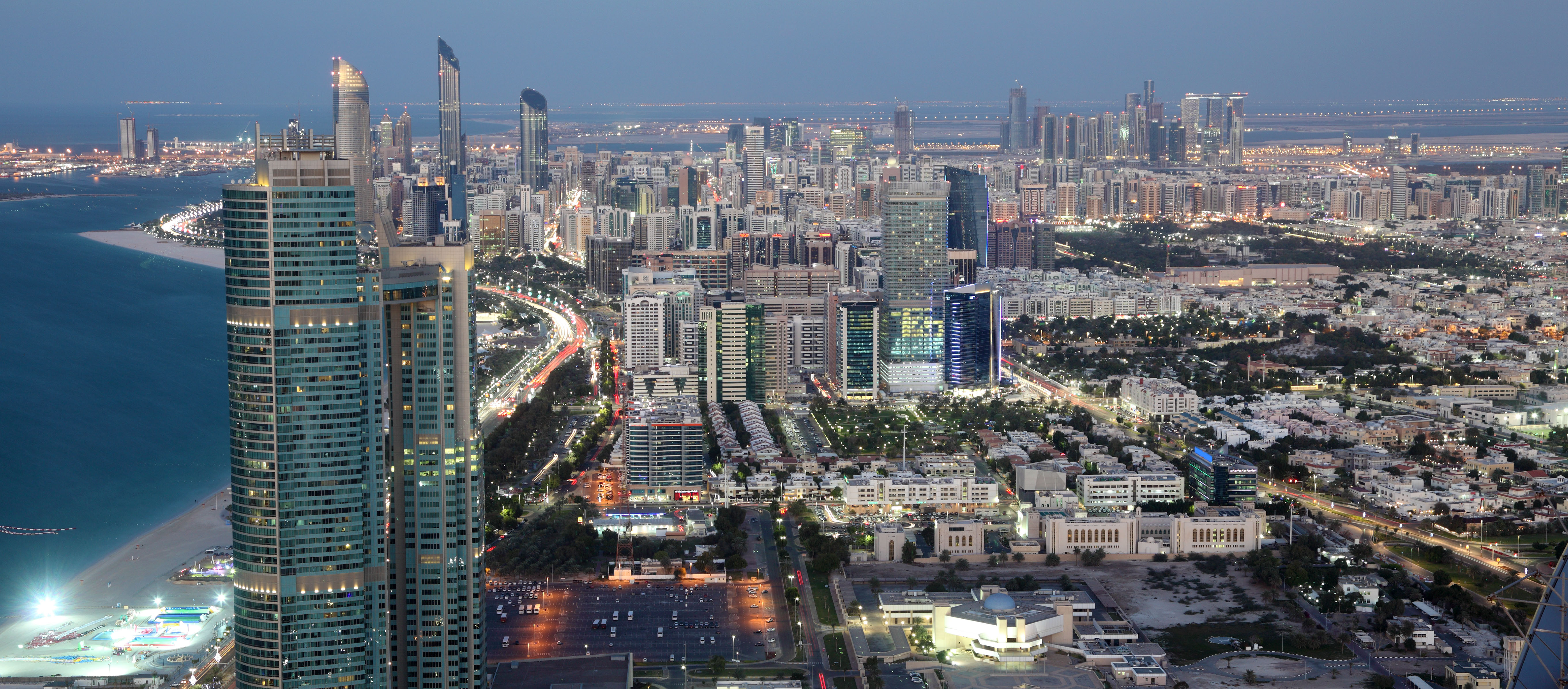 Abu Dhabi city at night