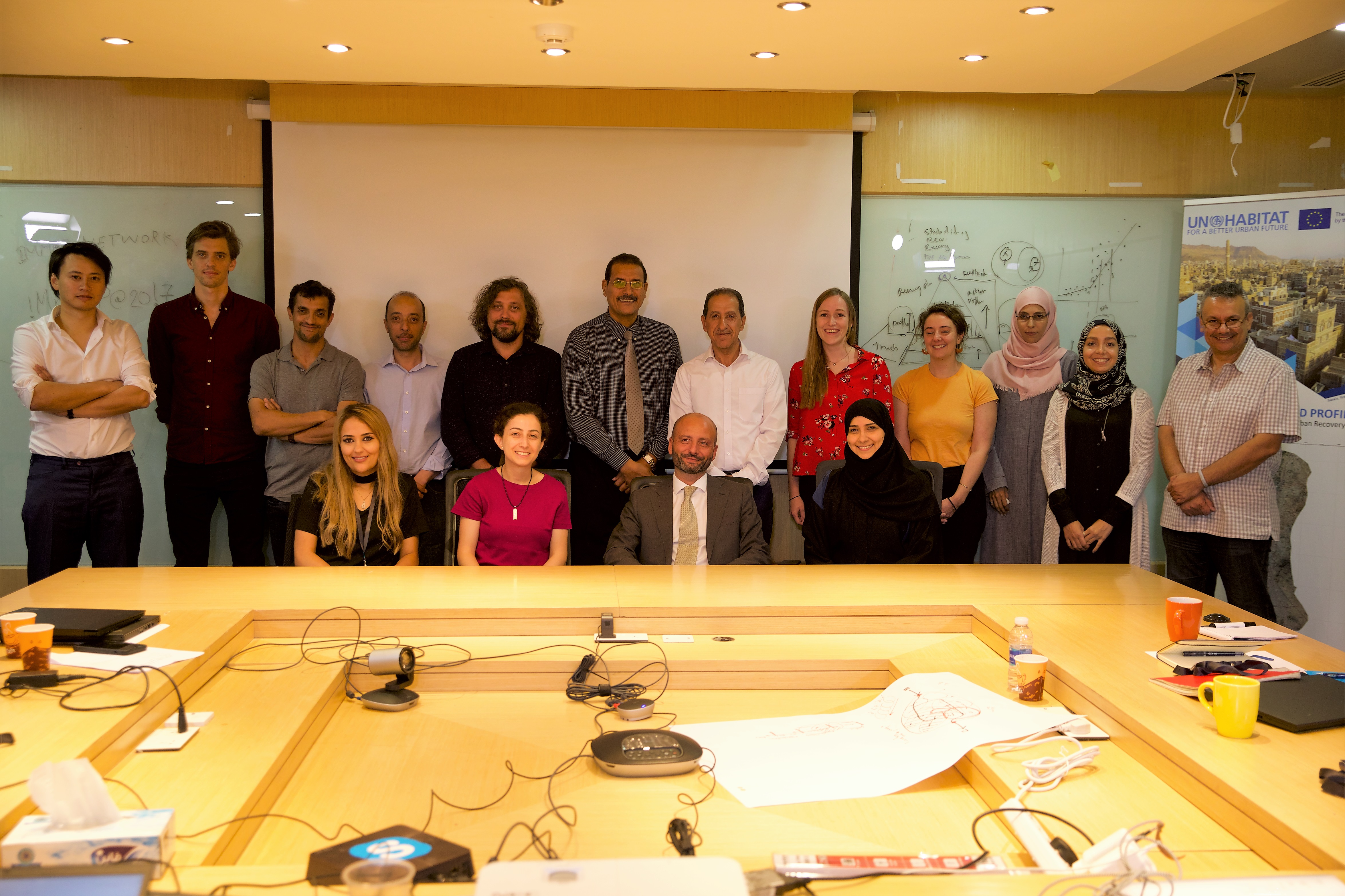 Staff members from UN-Habitat, iMMAP and JIPS during the training session