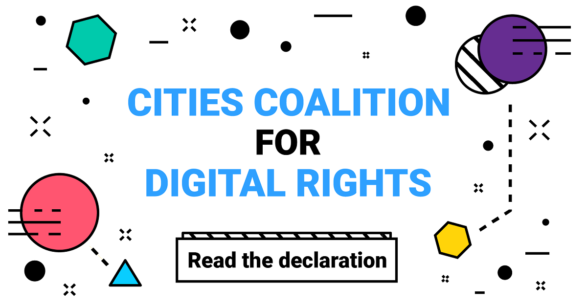 Cities coalition for Digital Rights Logo and Decalaration