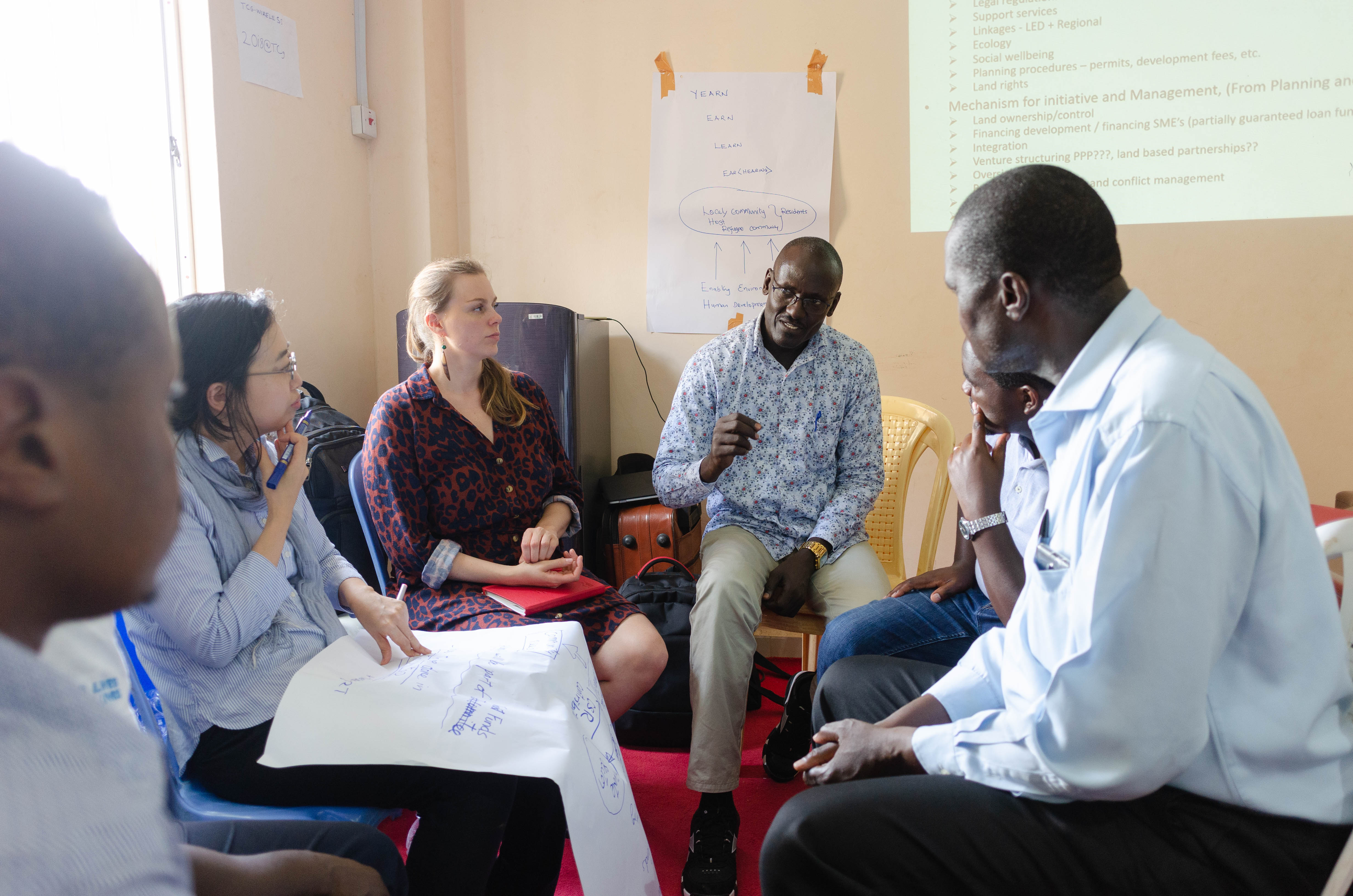 Participants broke into groups, facilitated by members from UN-Habitat, to discuss on the vision of the Corridor