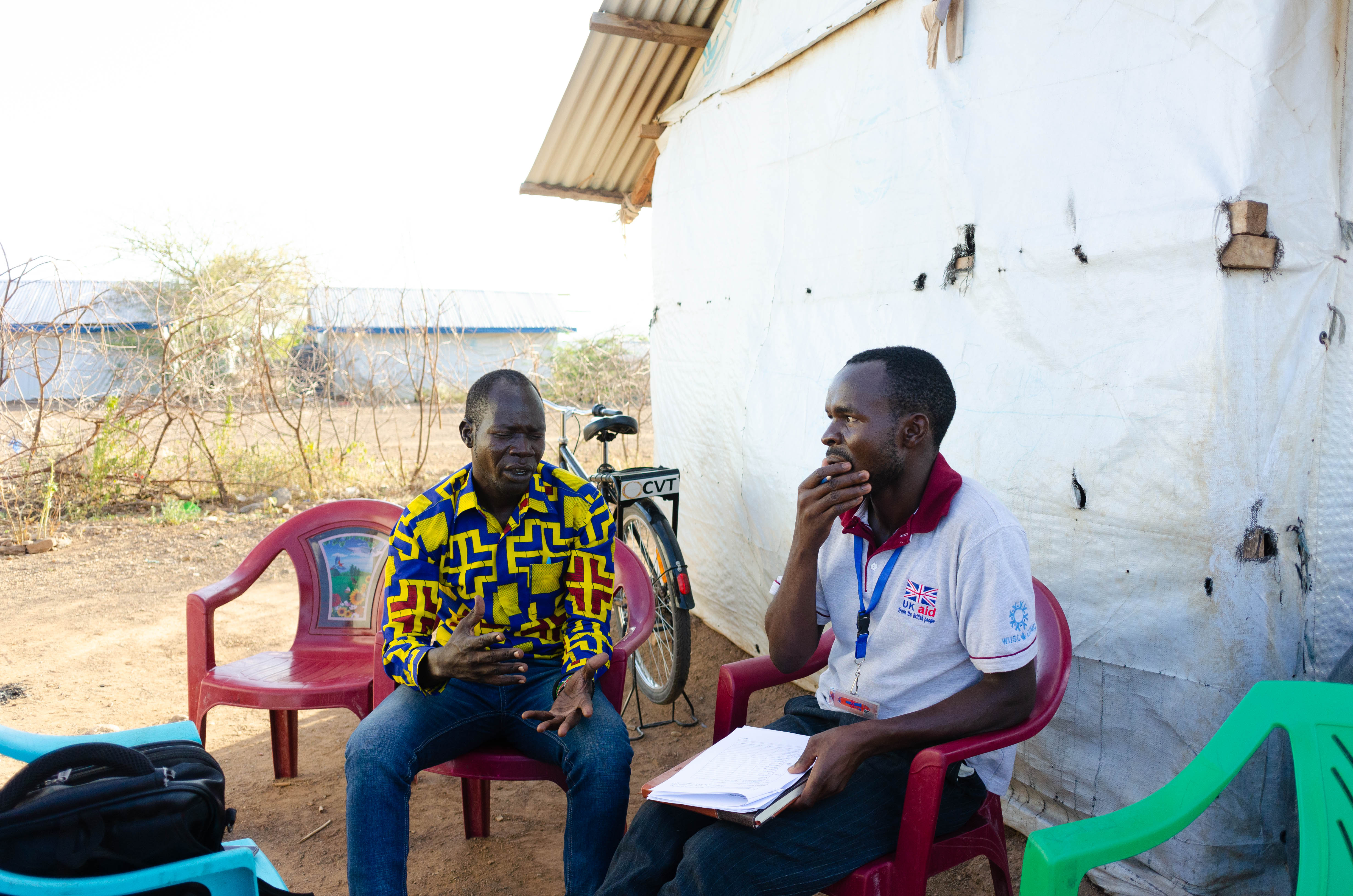 Research assistants from the local community engaging refugee community leaders