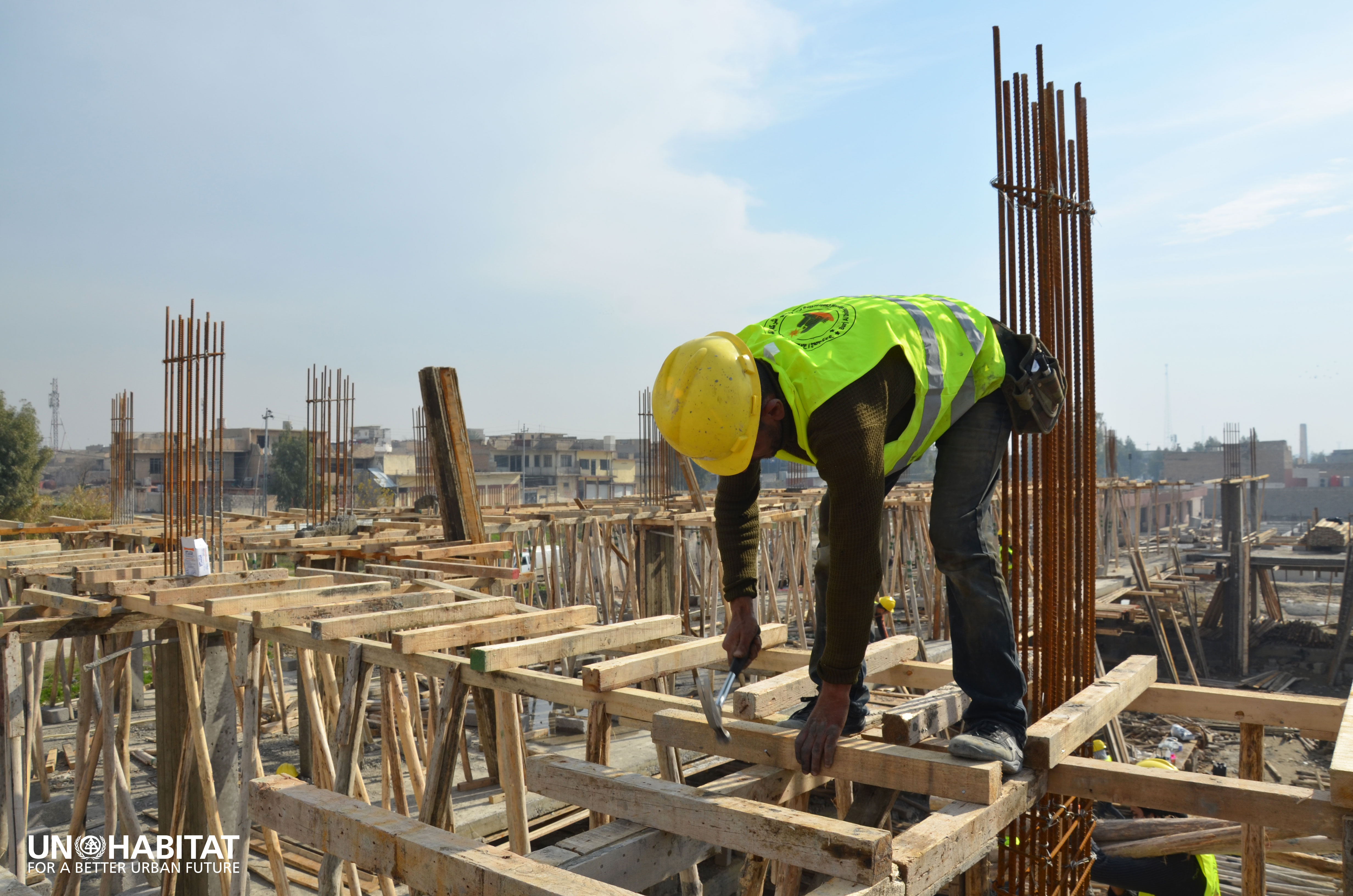 Construction of low-cost housing units in Mosul