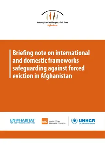 Briefing note on international and domestic frameworks safeguarding against forced eviction in Afghanistan 