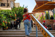 Child on stairs